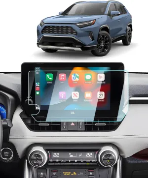 For 2025 Toyota RAV4 Screen Protector - 2023 2024 2025 RAV4 Accessories (XLE Premium/Adventure/TRD Off-Road/Limited) 9H Tempered Glass 10.5 Inch Navigation Touchscreen Anti-Scratch High Sensitivity