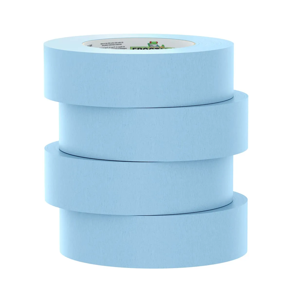 FrogTape 250 Light Blue Moderate Temperature Performance Grade Masking Tape, Medium-High Adhesion, 36mm x 55m, 4 Rolls per Pack (105328)