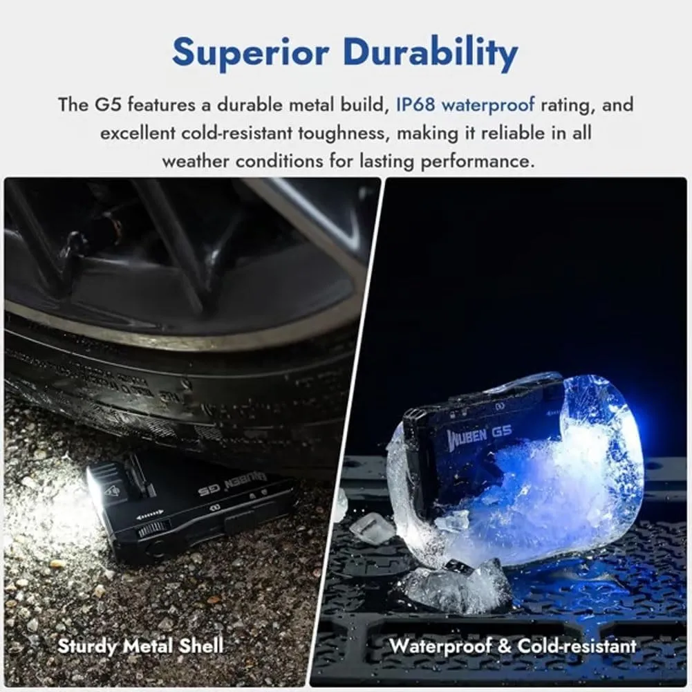 G5 EDC Light 400 Lumens,G5 Pocket-Sized LED Light - 400LM Brightness,USB-C,Magnetic Clip,Rechargeable Ip68 Waterproof,Portable Small Keychain Flashlight Great for Gear Bag,Repairs,Backpacking(2pcs#b)
