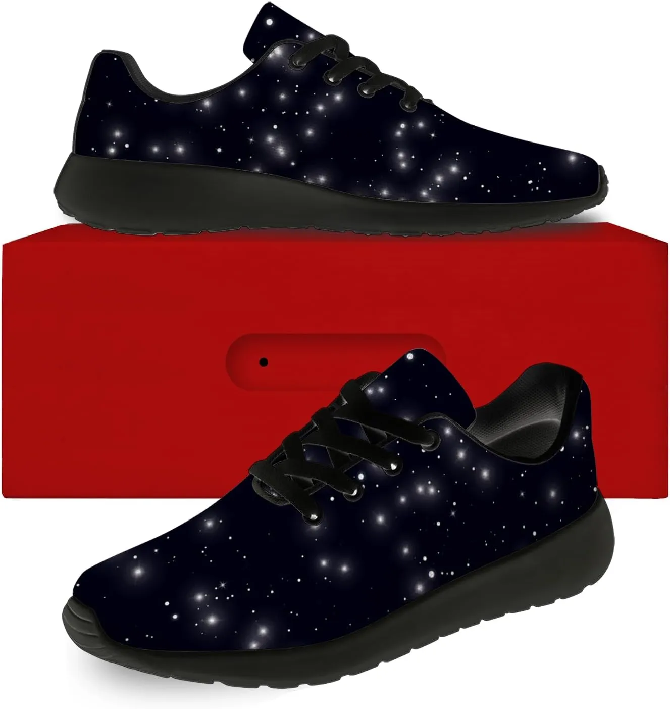 Galaxy Shoes for Women Men Tennis Running Walking Shoes Personalized 3D Print Sneakers Gifts for Him Her