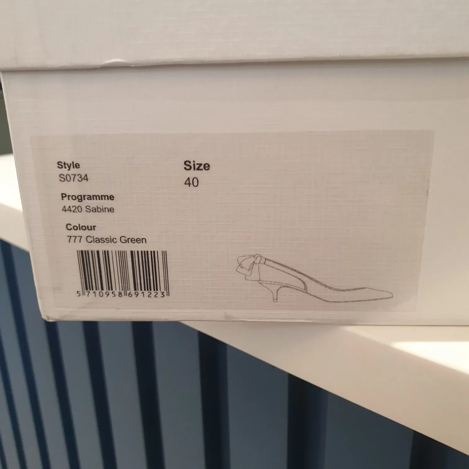 Ganni Green animal print slingbacks, size 40/7