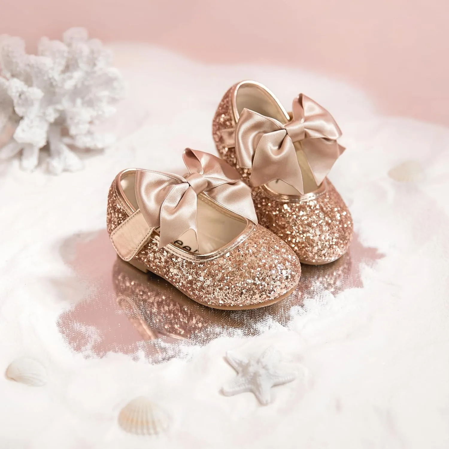 Girls Dress Shoes Ballet Mary Jane Flat Toddler Kid Bow Party Shoes