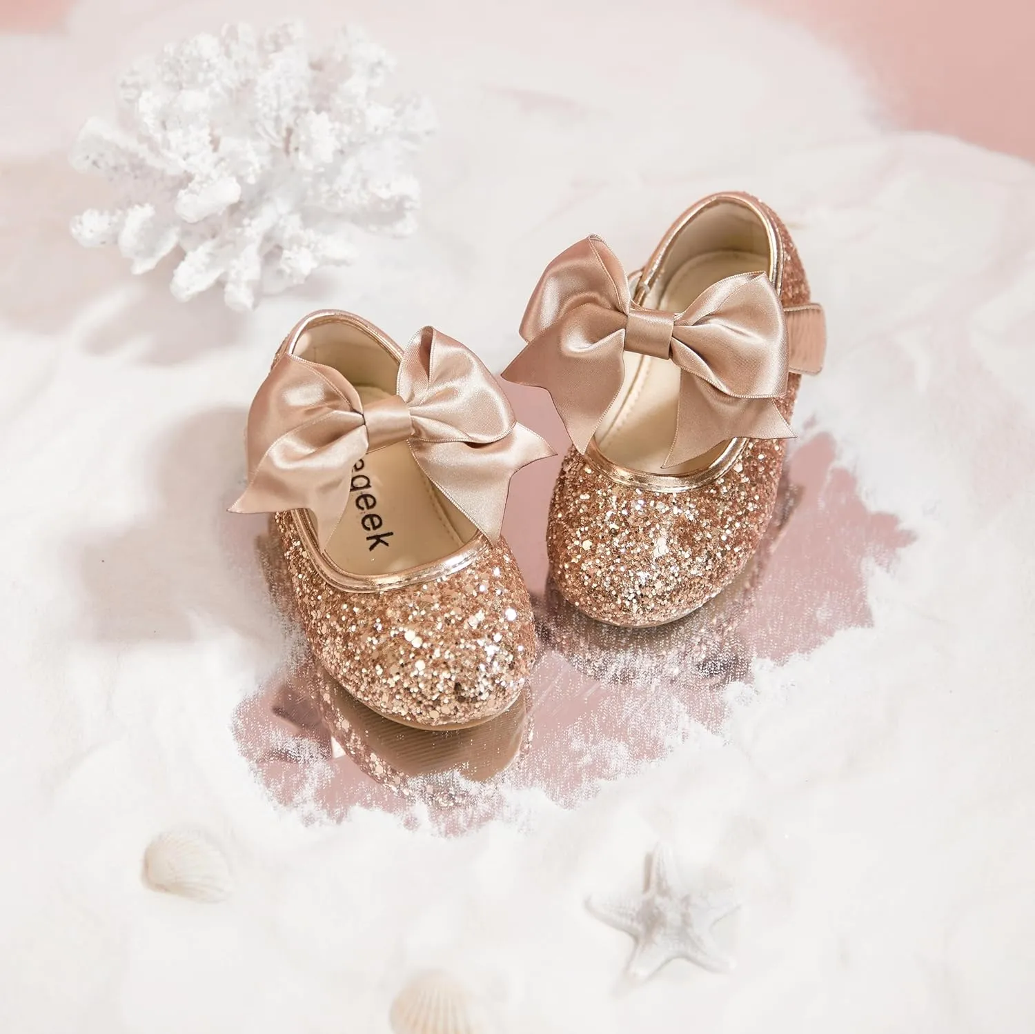 Girls Dress Shoes Ballet Mary Jane Flat Toddler Kid Bow Party Shoes