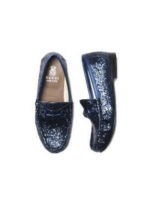 Glittered Horsebit Loafer - Marine