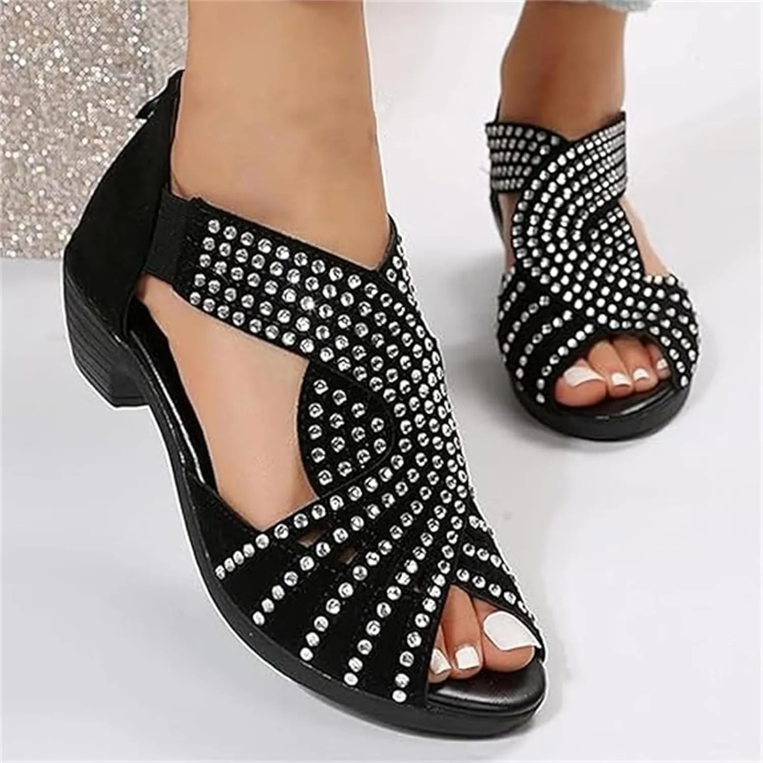 Glow Step Orthopedic Sandals, Glowstep Orthopedic Sandals, Glowstep Orth𝐨pedic Low Heel Cut-Out Sanda𝗹s, Arch Support