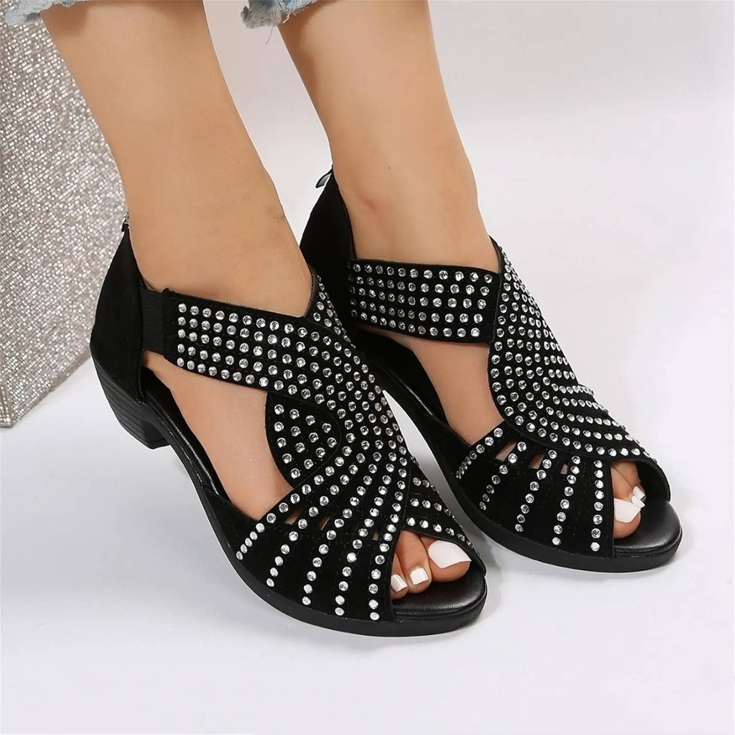 Glow Step Orthopedic Sandals, Glowstep Orthopedic Sandals, Glowstep Orth𝐨pedic Low Heel Cut-Out Sanda𝗹s, Arch Support