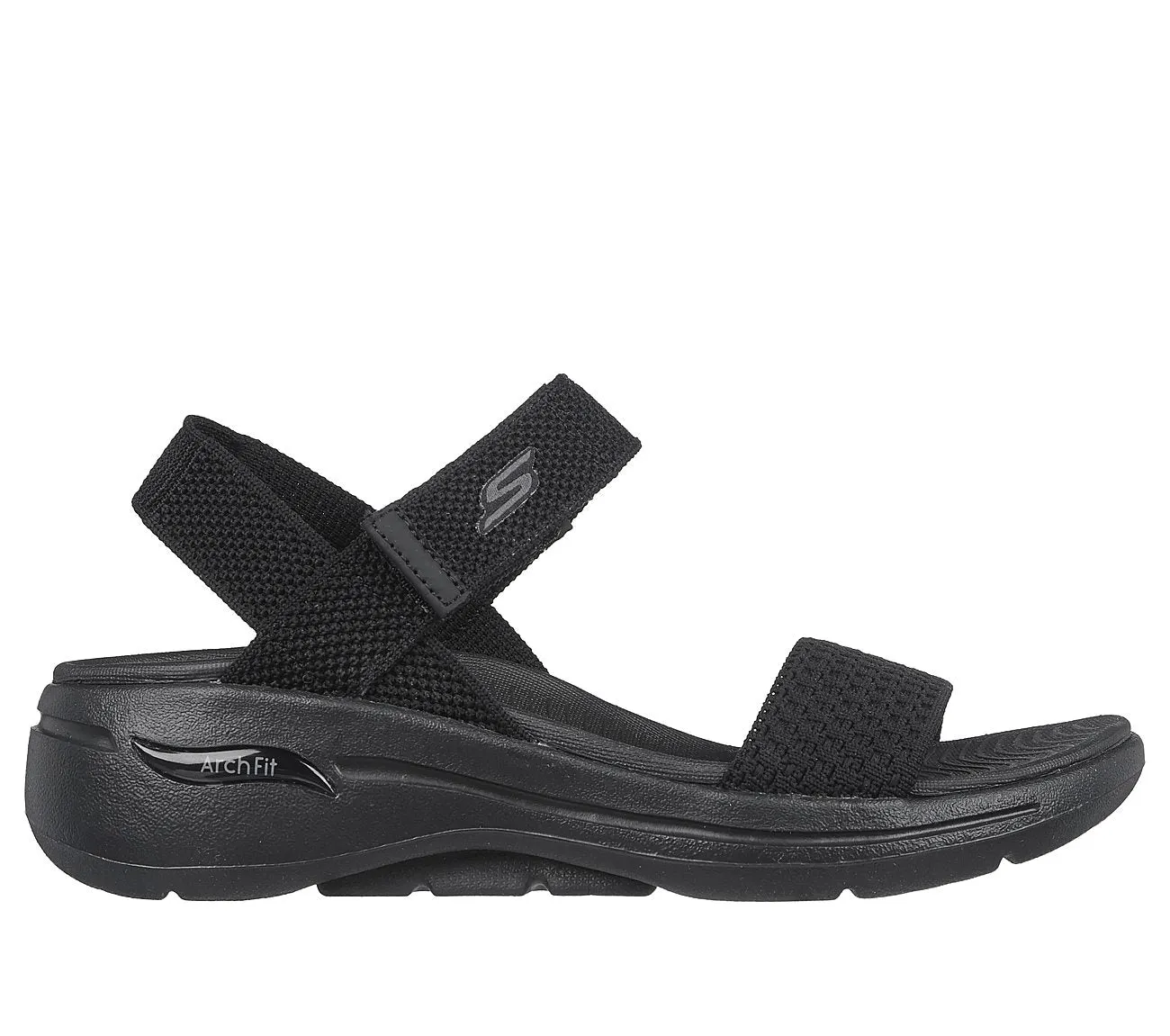 GO WALK ARCH FIT SANDAL - POLISHED - BLACK BLACK