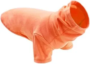 Gooby Turtle Neck Microfiber Stretch Fleece - Flamingo, Large - Warm and Light Extra Layer for Small Dog and Medium Dog