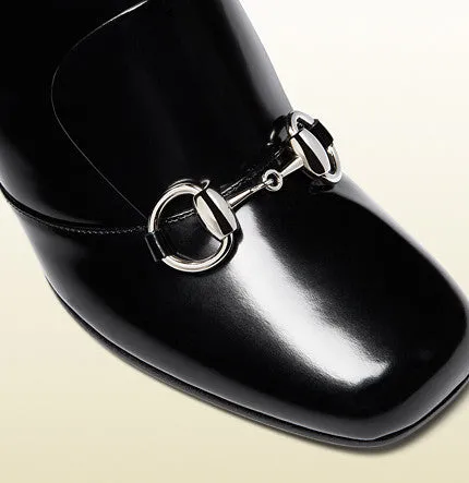 Gucci - Leather Horsebit Ankle Boot