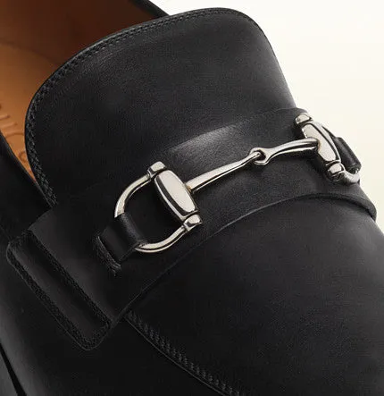 Gucci -  leather horsebit loafer