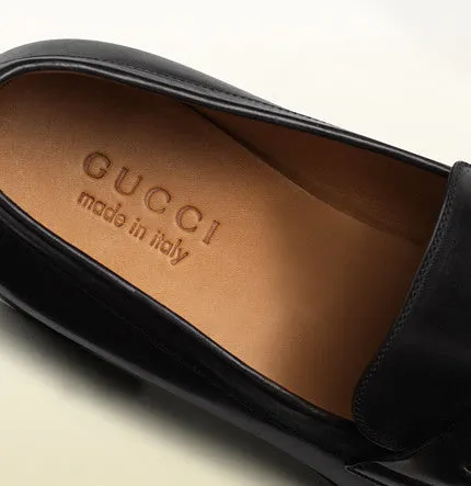Gucci -  leather horsebit loafer