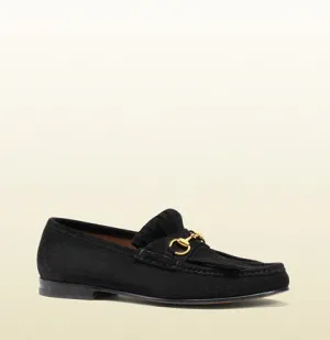 GUCCI - suede fringe horsebit loafer
