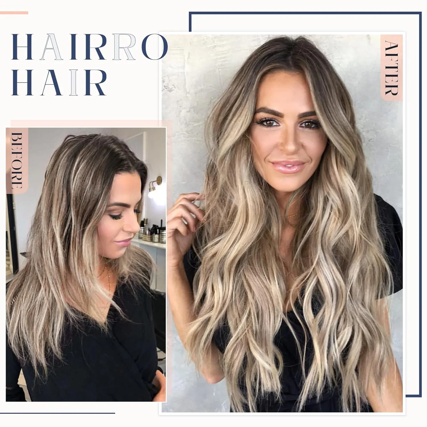 Hairro Fushion Hair Extensions Pre Bonded Keratin Nail Tip U Tip Human Hair Hairpieces Glue Flat Tipped Balayage Hairpiece For Women 100 Strand 14" 50g #06 Light Brown