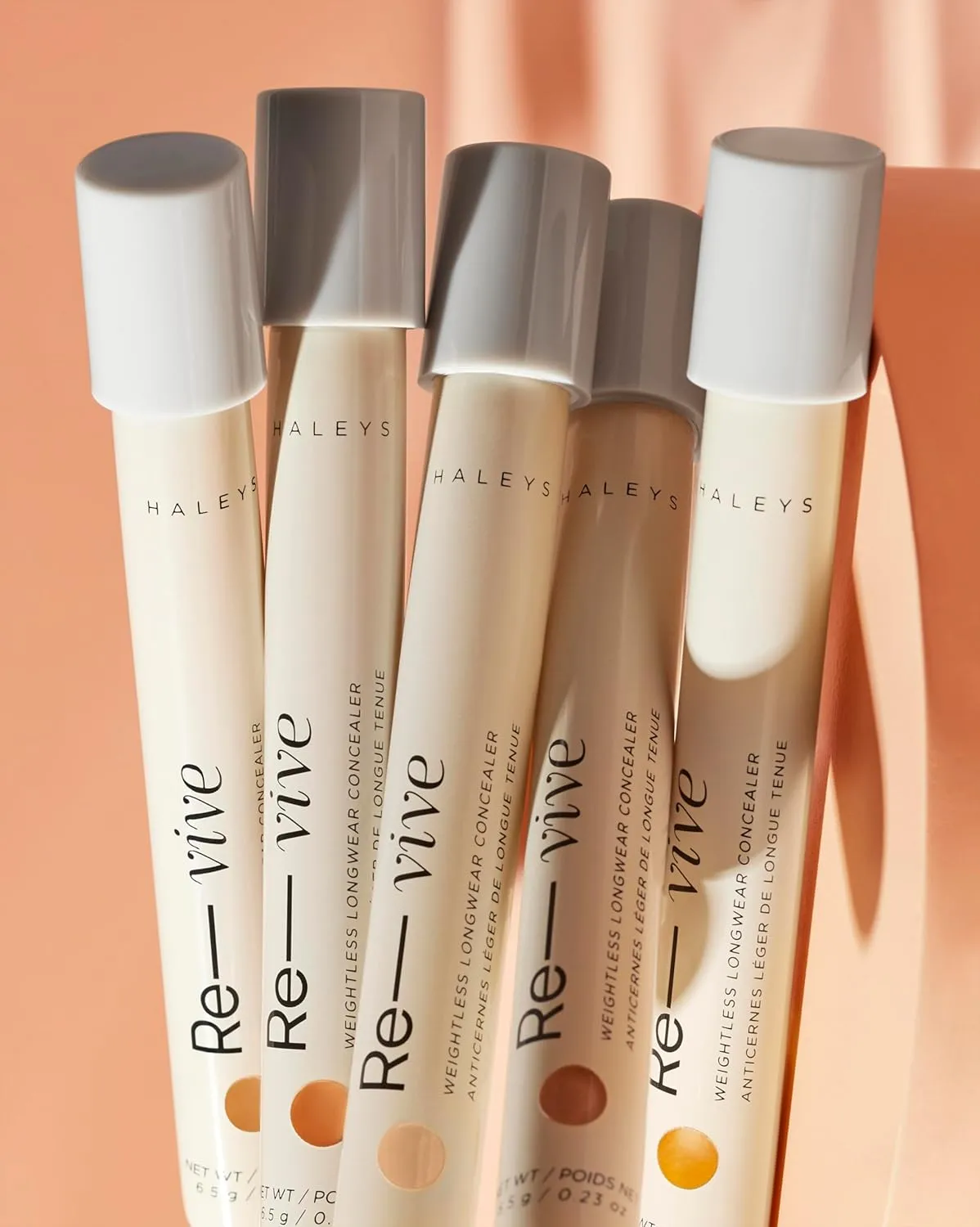 HALEYS Weightless Longwear Concealer (Fair/Light - Neutral), Re-vive, Medium to Full Coverage, Gripping Concealer, All-Day Wear, Spot Concealing, Brightens, Streak-free, Light-diffusing, V CF