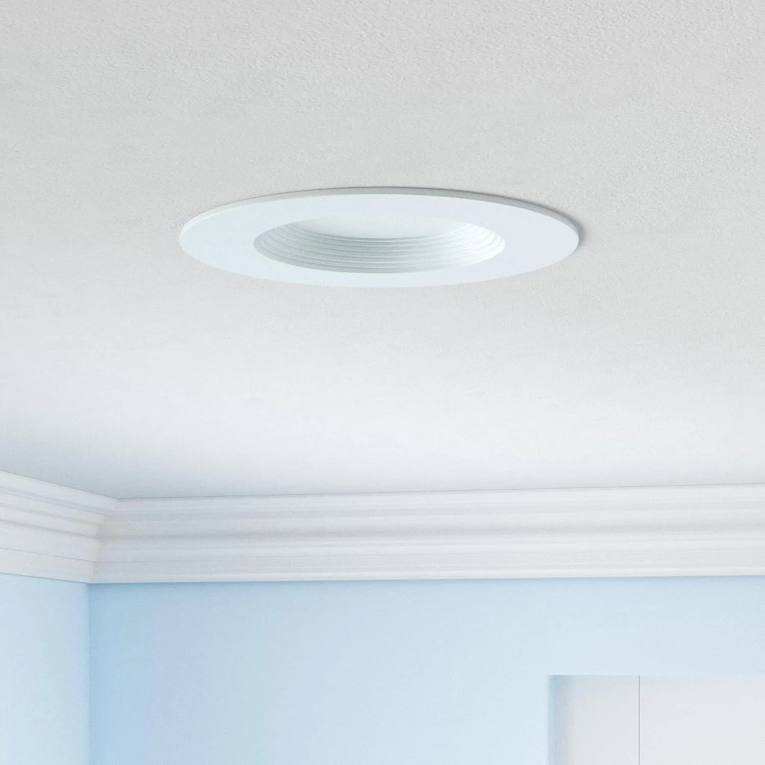 HALO LT 5/6 Inch in/Outdoor Recessed LED Trim Can Light, 5CCT 2700K/3000K/3500K/4000k/5000K, 6-Pack, LT56079FS1EWHR6PK