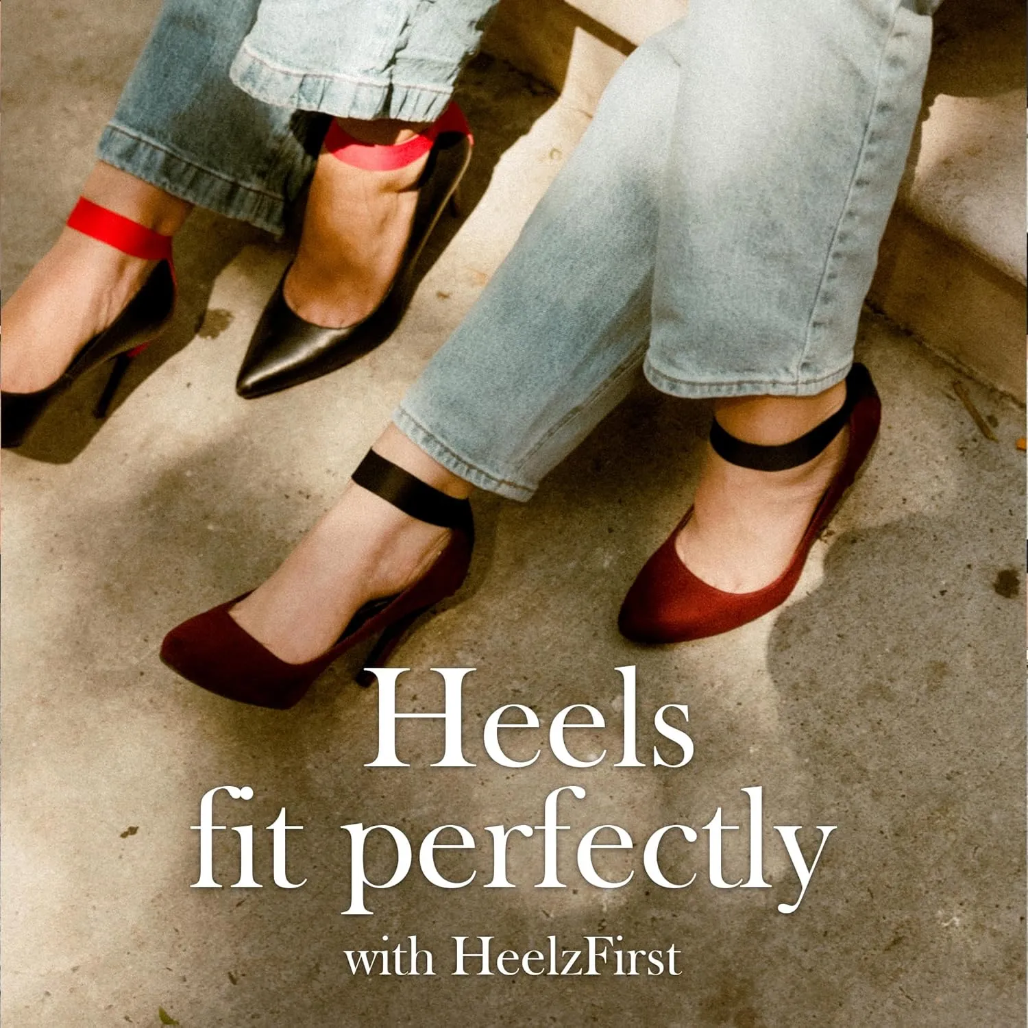 HeelzFirst Thongs Fitwear | High Heel Grips for Womens Shoes | Ankle Strap Heels | Keep Feet from Sliding in Heels | Heel Supports for Heel Pain | Anti Slip Shoe Grips | High Heel Inserts