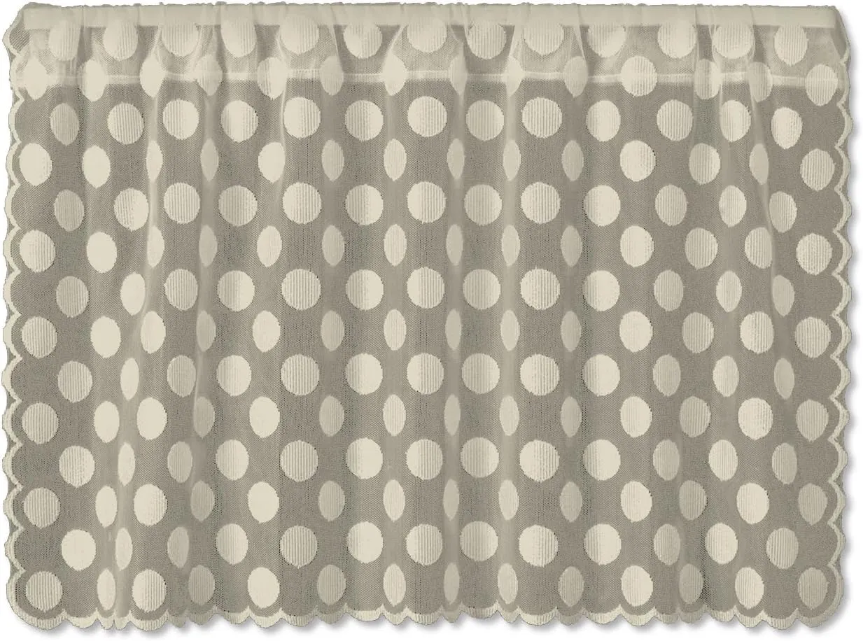 Heritage Lace Cafe Tier, 42 by 24-Inch, Polka Dot