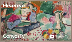 Hisense 55" Class QLED 4K S7N CanvasTV Series Dolby Vision HDR Google Smart TV 55S7N, 2024 Model - Art Mode, Anti-Glare Panel, Hi-Matte Display, UltraSlim Wall Mount Included, 144Hz (Renewed)