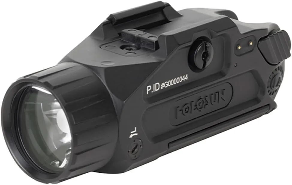 HOLOSUN P.ID Dual Pistol Mounted White Light with Visible Green & IR Laser - High/Low Output Modes 800/400 Lumen Rechargeable Waterproof Aluminum Handgun Light - Type C Charger & Multi-Tool Included