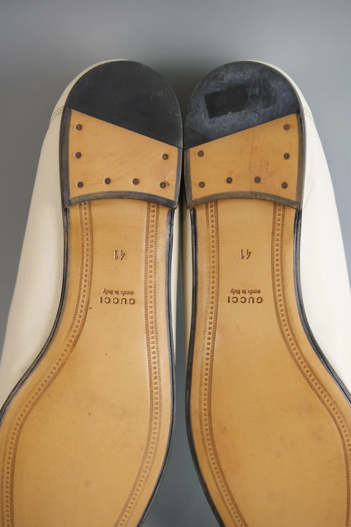 Horsebit Loafer in White Leather Size 41 EU (28.5cm)