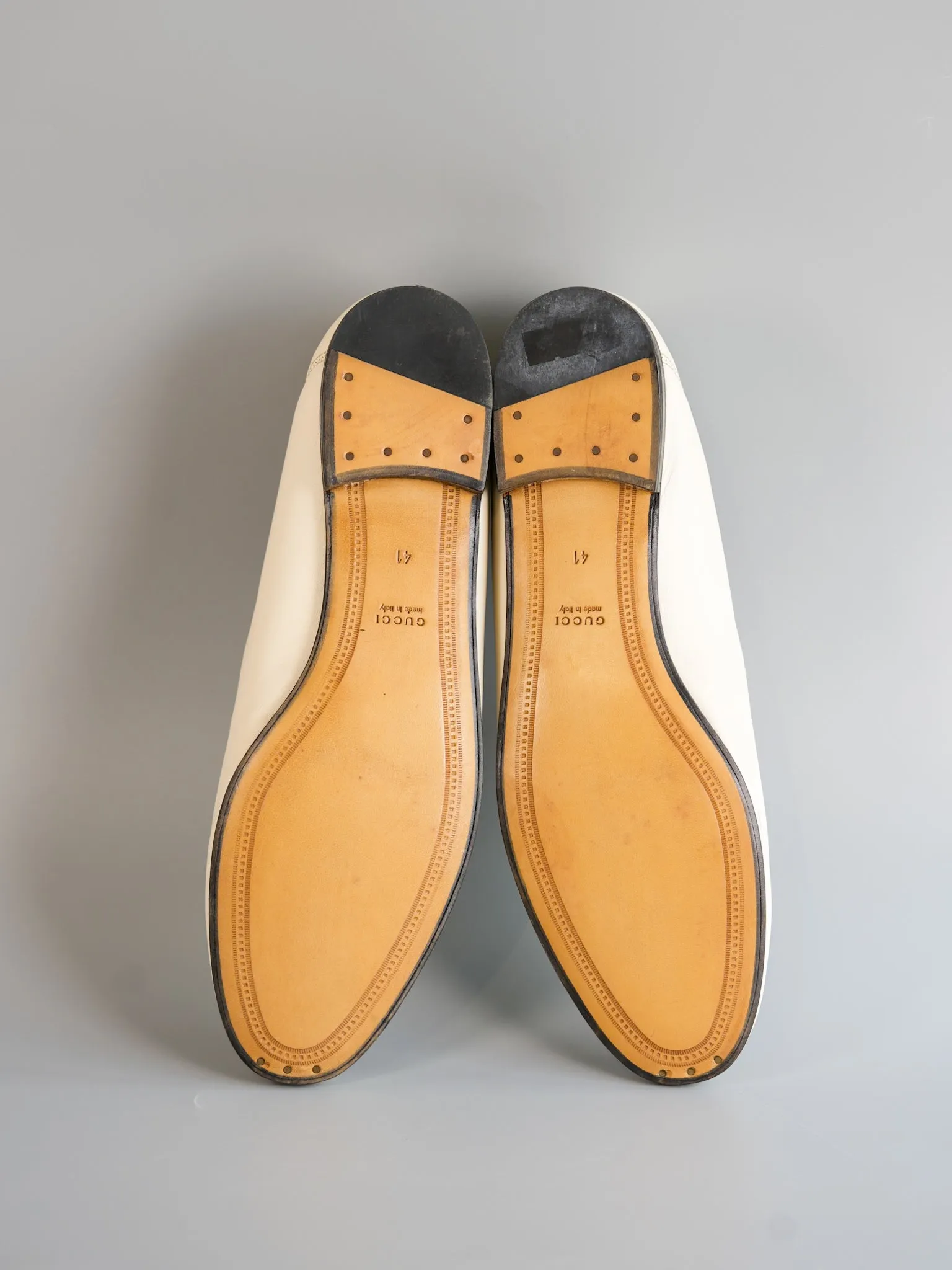 Horsebit Loafer in White Leather Size 41 EU (28.5cm)