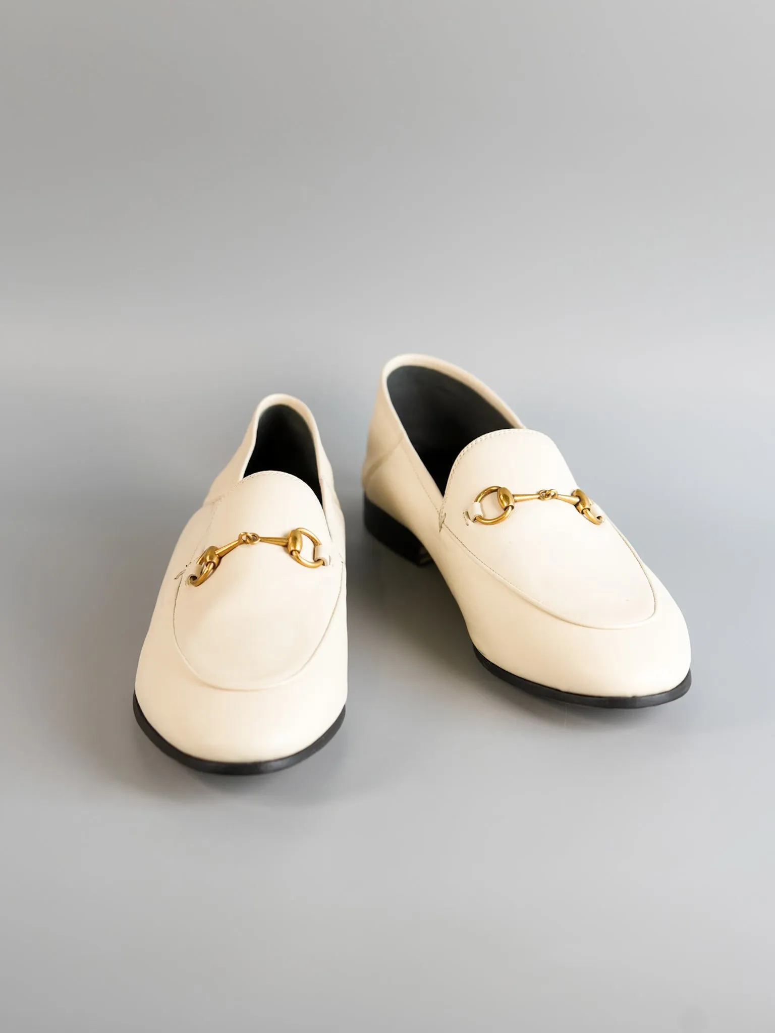 Horsebit Loafer in White Leather Size 41 EU (28.5cm)