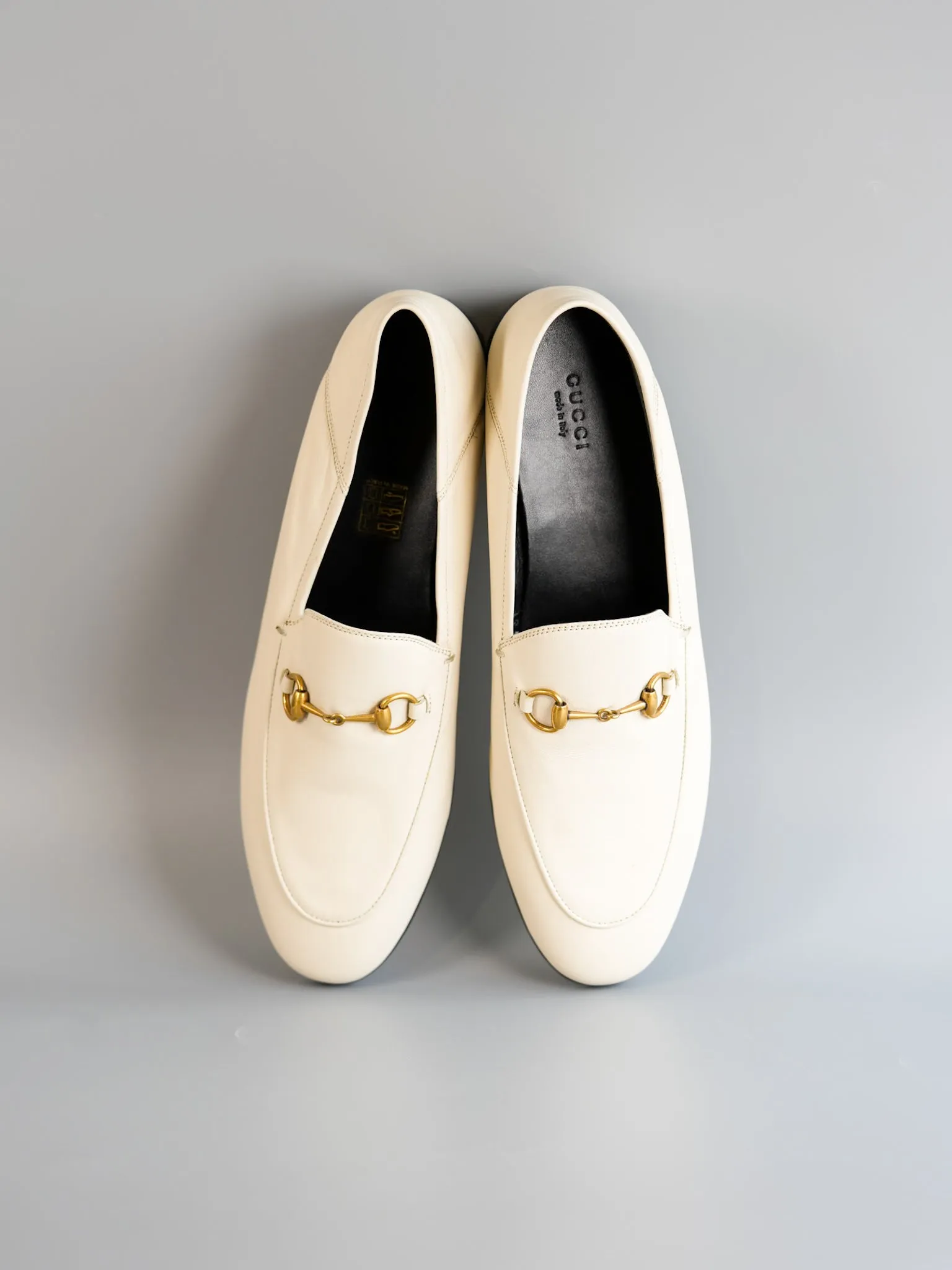 Horsebit Loafer in White Leather Size 41 EU (28.5cm)