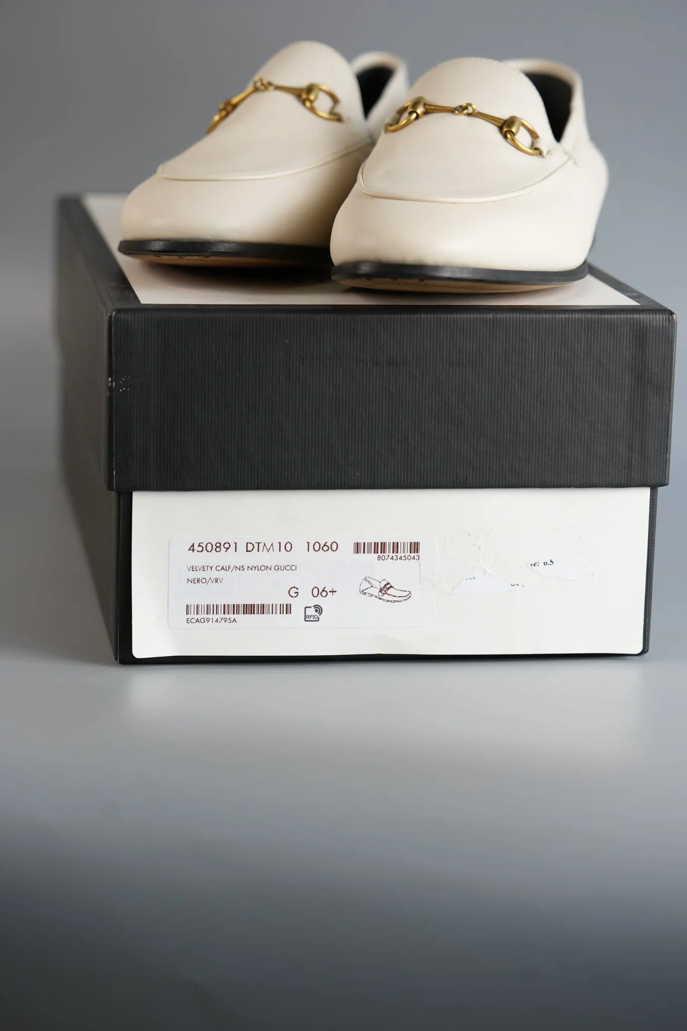Horsebit Loafer in White Leather Size 41 EU (28.5cm)