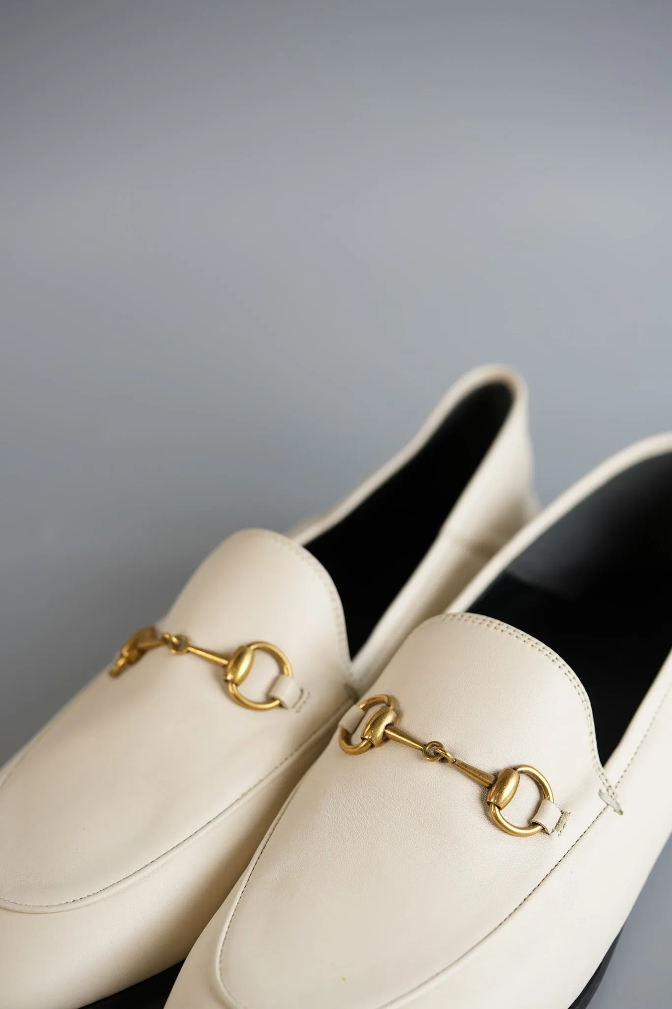 Horsebit Loafer in White Leather Size 41 EU (28.5cm)