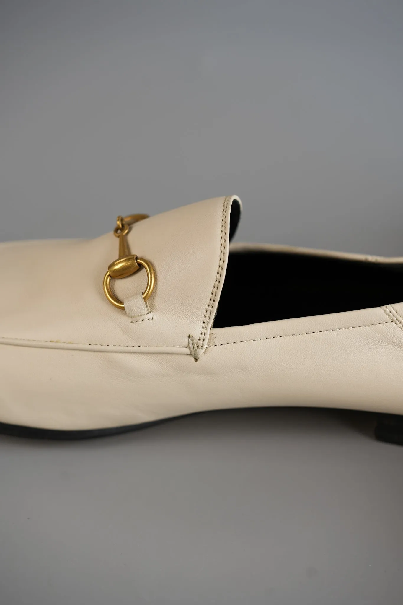 Horsebit Loafer in White Leather Size 41 EU (28.5cm)