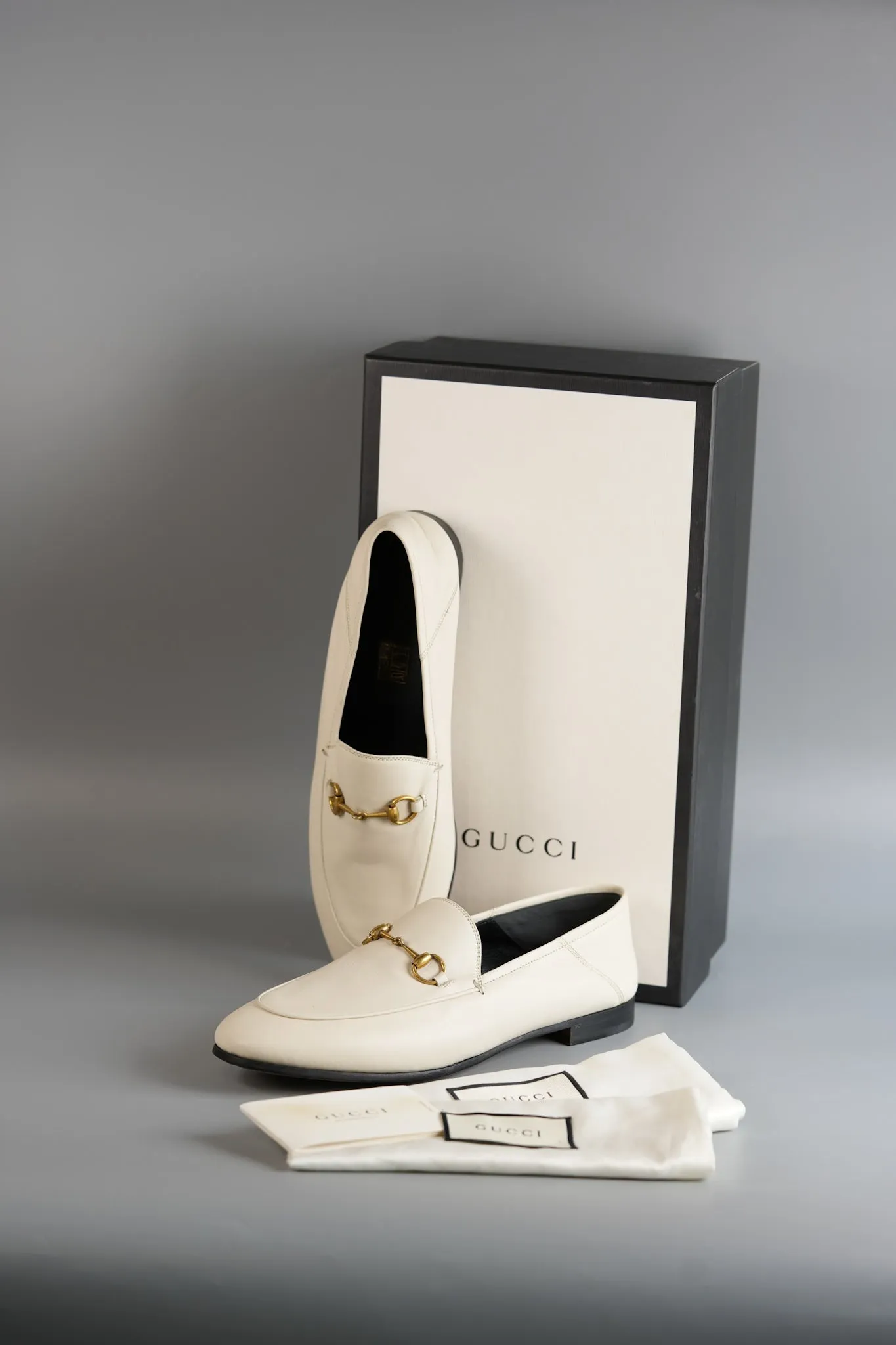 Horsebit Loafer in White Leather Size 41 EU (28.5cm)