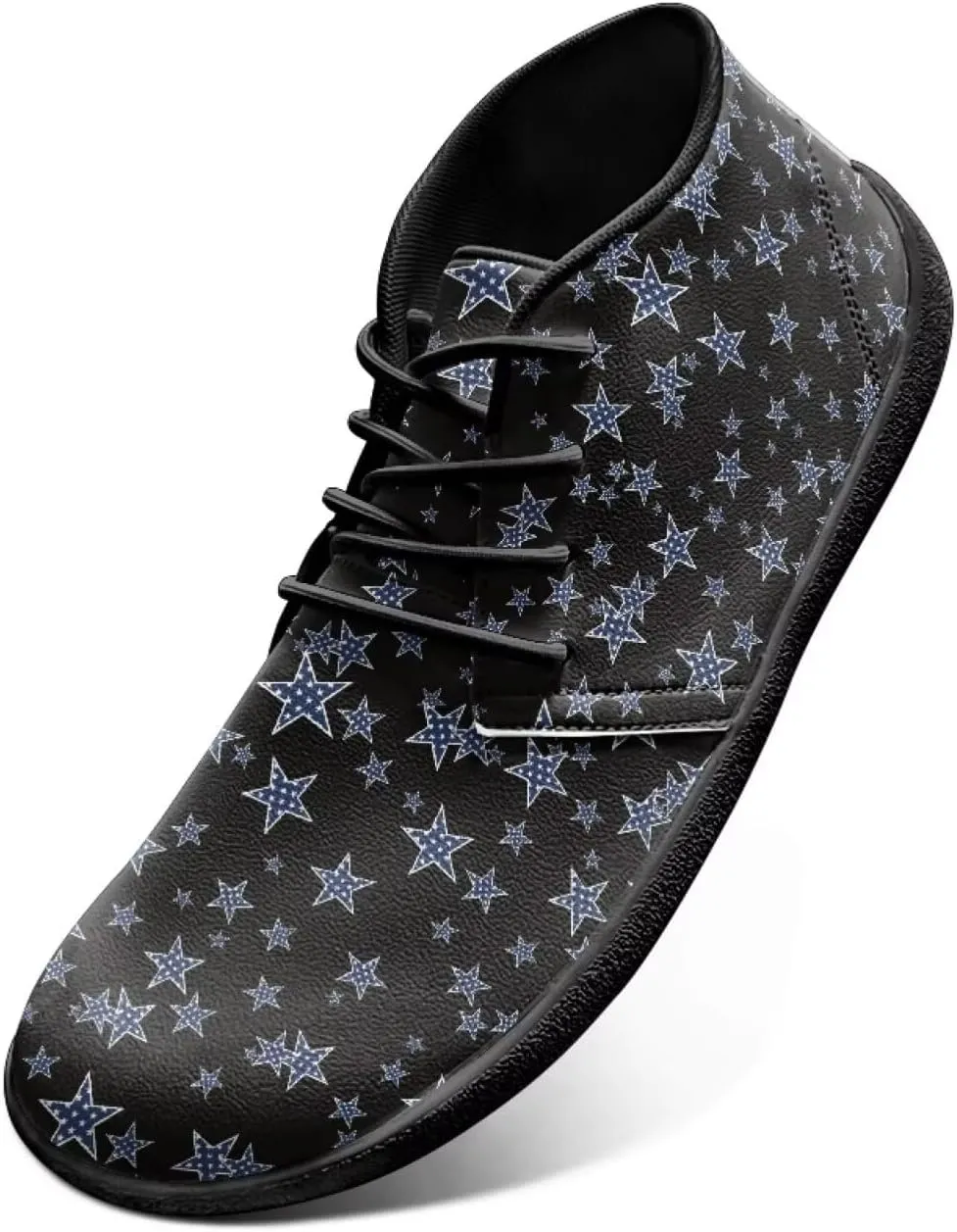 Howilath Aztec Tribal Print Barefoot Shoes Men Leather Low Zero Drop Sneaker Cross Training Shoes for Hiking Diving