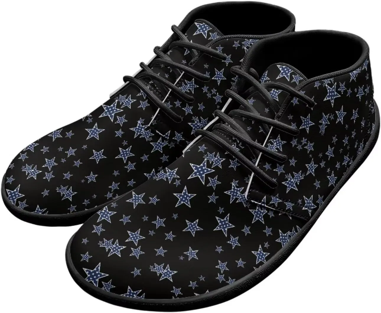 Howilath Aztec Tribal Print Barefoot Shoes Men Leather Low Zero Drop Sneaker Cross Training Shoes for Hiking Diving