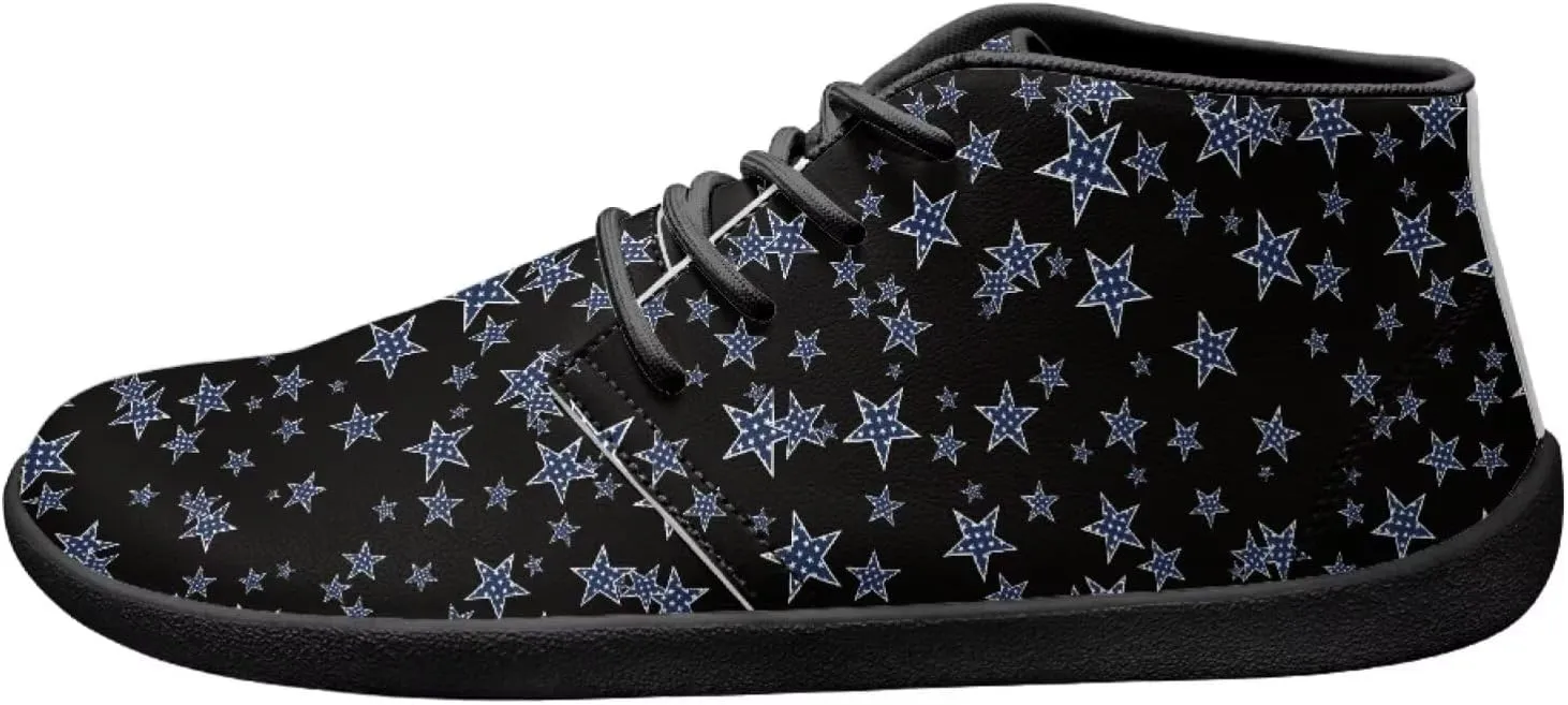 Howilath Aztec Tribal Print Barefoot Shoes Men Leather Low Zero Drop Sneaker Cross Training Shoes for Hiking Diving