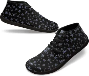 Howilath Aztec Tribal Print Barefoot Shoes Men Leather Low Zero Drop Sneaker Cross Training Shoes for Hiking Diving