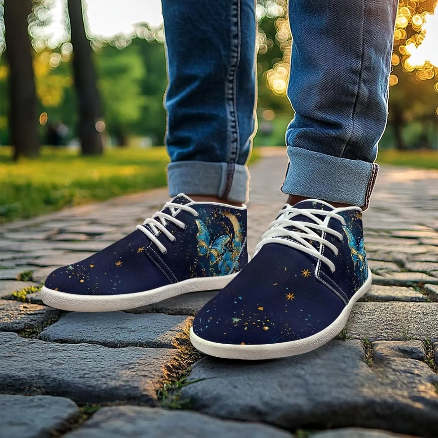 Howilath Butterfly & Dragonfly Barefoot Running Shoes Men, Wide Toe Box Low Zero Drop Sneaker Minimalist Shoes for Walking Hiking