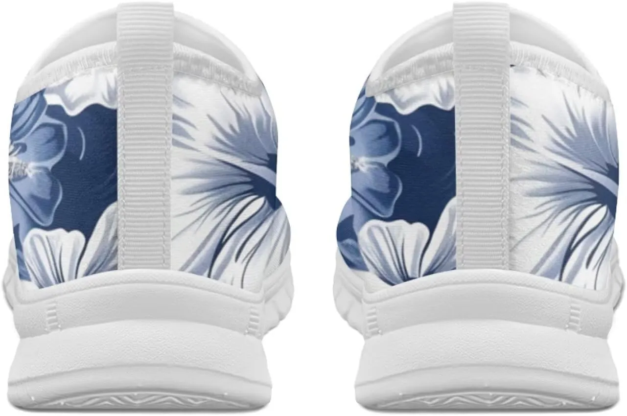 Howilath Flower Print Casual Shoes for Women Slip on Shoes Anti-Skid Sneakers Travel Hiking Sport Shoes