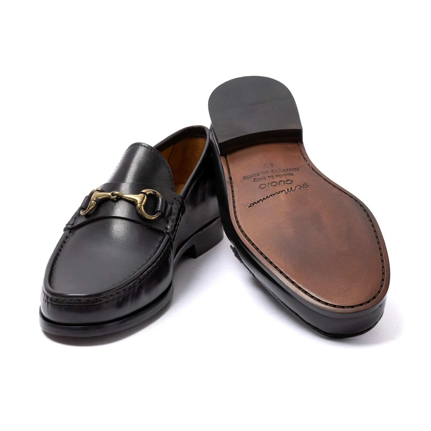 Il Mocassino exklusiv x MJ: Horsebit Loafer "Via Condotti" aus Kalbsleder