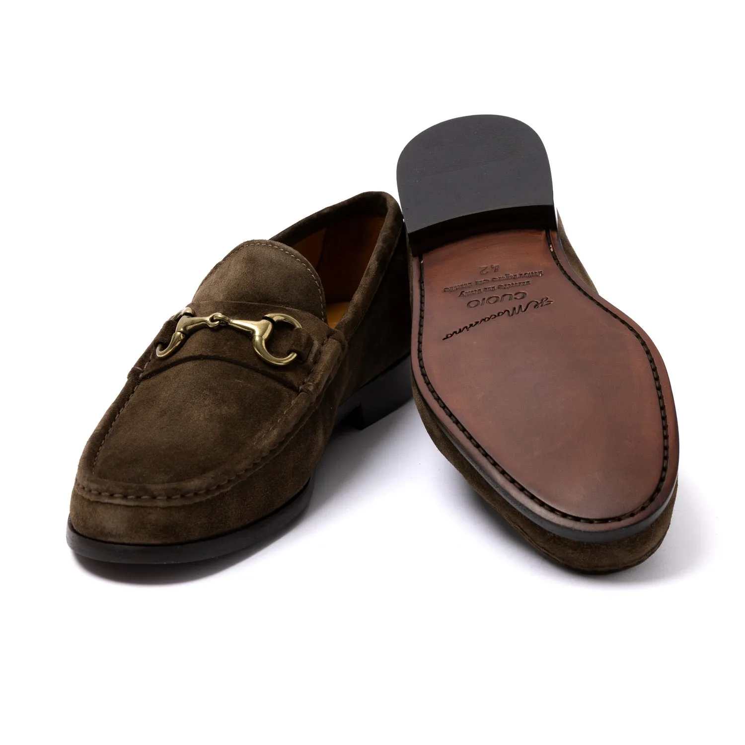 Il Mocassino exklusiv x MJ: Horsebit Loafer "Via Condotti" aus Kalbsvelours