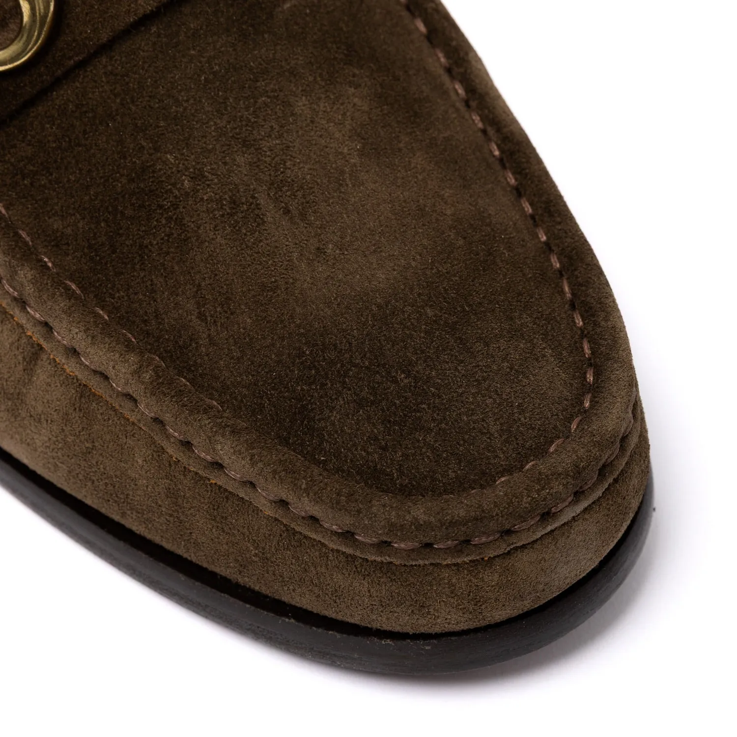 Il Mocassino exklusiv x MJ: Horsebit Loafer "Via Condotti" aus Kalbsvelours