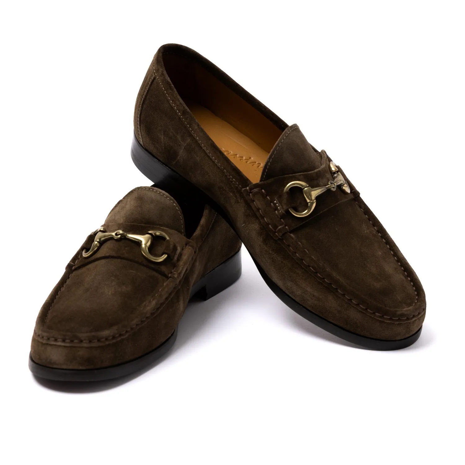 Il Mocassino exklusiv x MJ: Horsebit Loafer "Via Condotti" aus Kalbsvelours