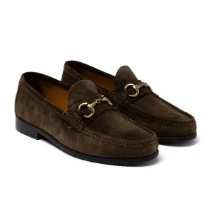 Il Mocassino exklusiv x MJ: Horsebit Loafer "Via Condotti" aus Kalbsvelours