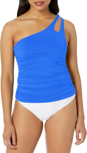 Island Goddess One Shoulder Keyhole Tankini Swimsuit Top