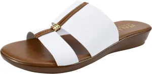 ITALIAN Shoemakers Women's Sofy Wedge Sandal, Comfort Casual Open Toe – Made in Italy, 1.5" Heel