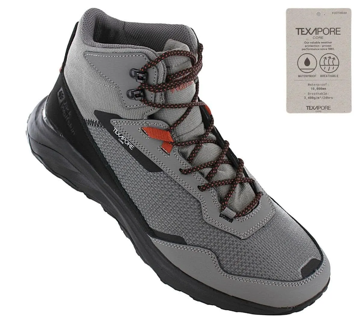 Jack Wolfskin Dromoventure Texapore Mid M - Herren Wasserdichte Wanderschuhe Grau 4059661-6185