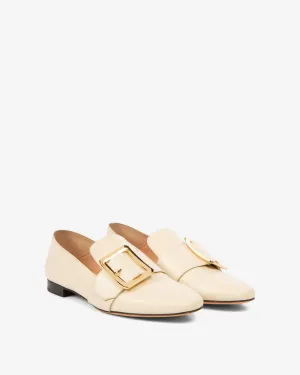Janelle Leather Loafers In Bone