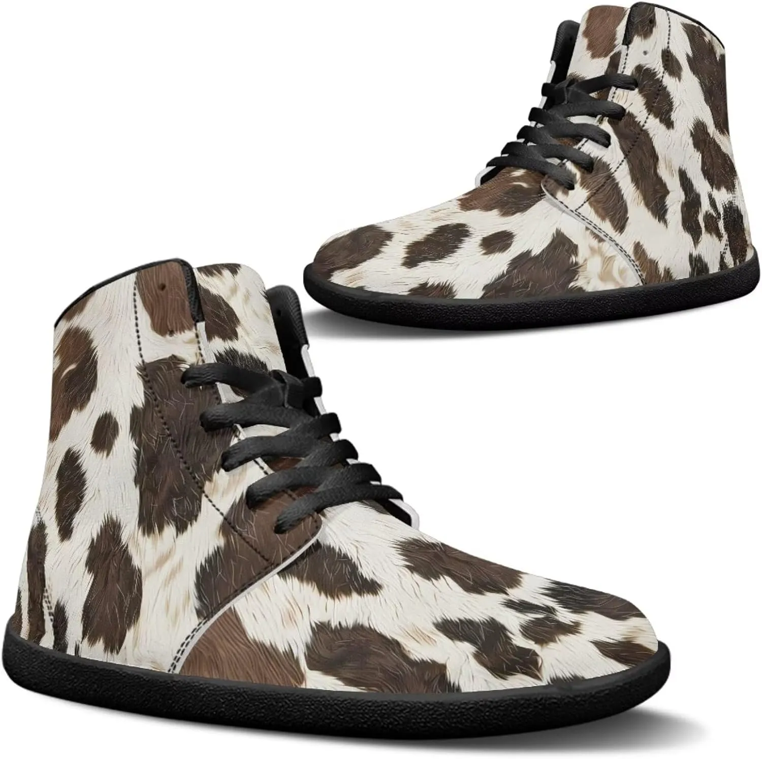 Jeiento Animal Print Barefoot High Top Sneaker Tennis Shoes Comfort Sports Fitness Running Shoes for Men