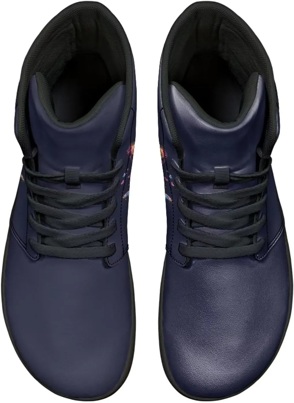 Jeiento High Top Barefoot Sneakers Men Women Butterfly Barefoot Shoes with Wide Toe Box