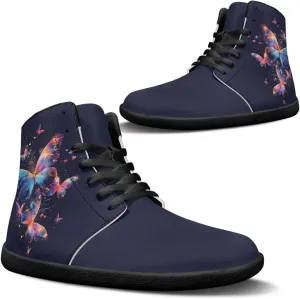 Jeiento High Top Barefoot Sneakers Men Women Butterfly Barefoot Shoes with Wide Toe Box