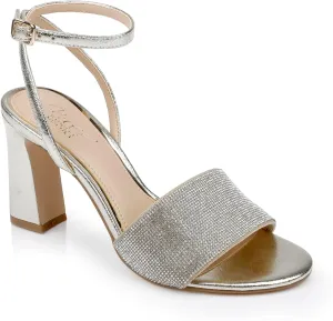 Jewel Badgley Mischka Hattie Block Heel Sandal with Ankle Strap